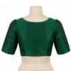 Plain Raw Silk Blouse for Sarees - Minimalist Round Neck Design - Image 6