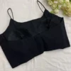 Premium Black Spaghetti Strap Blouse – Padded Sleeveless Designer Saree Blouse for Modern Ethnic Wear