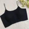 Premium Black Spaghetti Strap Blouse – Padded Sleeveless Designer Saree Blouse for Modern Ethnic Wear - Image 3