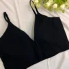 Premium Black Spaghetti Strap Saree Blouse - Modern Sleeveless Party Wear - Image 2
