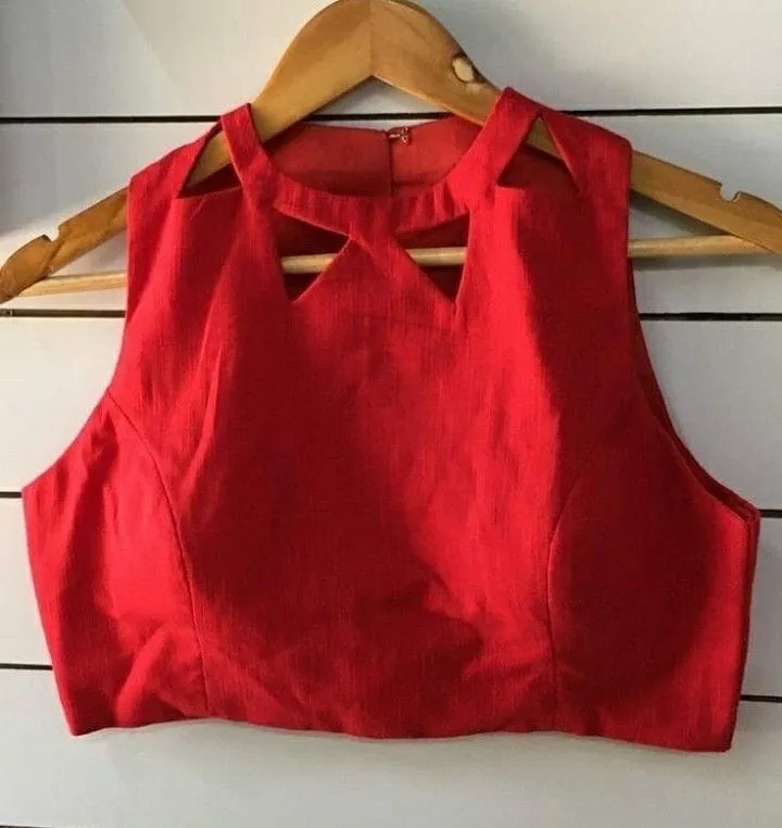 Premium Cut-Out Sleeveless Blouse | Ready-to-Wear Ethnic Choli