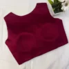 Premium Maroon Sleeveless Silk Blouse - Ready-to-Wear Ethnic Party Blouse