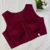 Premium Maroon Sleeveless Silk Blouse - Ready-to-Wear Ethnic Party Blouse - Image 2