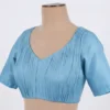 Premium Pleated Raw Silk Saree Blouse – Elegant Ready-to-Wear Blouse - Image 2