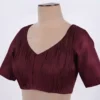 Premium Pleated Raw Silk Saree Blouse – Elegant Ready-to-Wear Blouse - Image 4