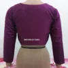 Premium Plum V-Neck Saree Blouse | Readymade Designer Ethnic Choli