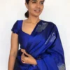 Premium Royal Blue Raw Silk Blouse Online | Traditional Indian Ethnic Wear - Image 3