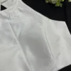 Premium White Raw Silk Halter Neck Blouse - Sleeveless Ethnic Party Wear - Image 3