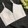 Premium White Spaghetti Strap Saree Blouse - Modern Sleeveless Party Wear - Image 2