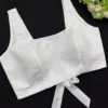 Premium White Tie-Back Blouse - Sleeveless Designer Raw Silk Saree Blouse for Women