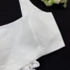 Premium White Tie-Back Blouse - Sleeveless Designer Raw Silk Saree Blouse for Women - Image 3