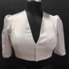 Premium White V-Neck Padded Blouse - Elegant Ethnic Party Wear - Image 3