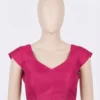 Ready-Made Red Silk Blend Designer Blouse | V-Neck & Cap Sleeves | Festive & Wedding Wear Saree Blouse