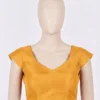 Ready-Made Red Silk Blend Designer Blouse | V-Neck & Cap Sleeves | Festive & Wedding Wear Saree Blouse - Image 4