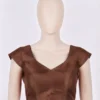 Ready-Made Red Silk Blend Designer Blouse | V-Neck & Cap Sleeves | Festive & Wedding Wear Saree Blouse - Image 5