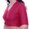Ready-to-Wear pink  Silk Blouse | Comfortable Daily Wear Ethnic Choli - Image 3