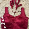 Ready-to-Wear Solid Color Raw Silk Blouse | Sleeveless Ethnic Top for Saree & Lehenga - Image 7