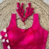 Ready-to-Wear Solid Color Raw Silk Blouse | Sleeveless Ethnic Top for Saree & Lehenga - Image 8