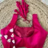 Ready-to-Wear Solid Color Raw Silk Blouse | Sleeveless Ethnic Top for Saree & Lehenga - Image 9