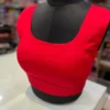 Red Sleeveless Saree Blouse | Premium Readymade Designer Blouse for Women - Image 3