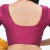 Solid Color Elbow-Length Sleeve Saree Blouse | Versatile Party Wear Choli - Image 2