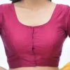 Solid Color Elbow-Length Sleeve Saree Blouse | Versatile Party Wear Choli - Image 4