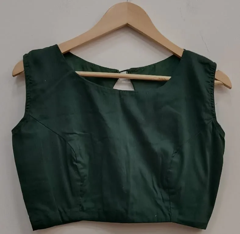 Stylish Keyhole Back Sleeveless Blouse | Modern Ethnic Wear for Saree
