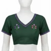 Traditional Kutch Embroidery Blouse | Handcrafted Cotton Saree Blouse with Intricate Floral Design - Image 2