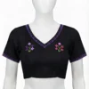 Traditional Kutch Embroidery Blouse | Handcrafted Cotton Saree Blouse with Intricate Floral Design - Image 4