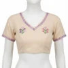 Traditional Kutch Embroidery Blouse | Handcrafted Cotton Saree Blouse with Intricate Floral Design - Image 6
