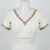 Traditional Kutch Embroidery Blouse – Premium Handcrafted Cotton Saree Blouse with Intricate Geometric Patterns