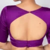 Trendy Purple Backless Blouse for Women | Custom Ethnic Designer Wear | - Image 2