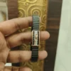 925 Sterling Silver Jaguar Motif Watch Band Bracelet, Two-Tone Rose Gold & Black Link Men’s Kada / Luxury Bangle - Image 2