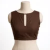 Buy Designer Sleeveless Plain Cotton Saree Blouses Online - Image 6