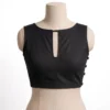 Buy Designer Sleeveless Plain Cotton Saree Blouses Online - Image 7