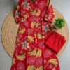 Cotton Floral Print Kurti Set with Pockets | Collar Neck A-Line Kurta with Pant