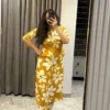 Cotton Floral Print Kurti Set with Pockets | Collar Neck A-Line Kurta with Pant - Image 12