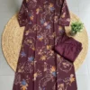 Cotton Floral Print Kurti Set with Pockets | Collar Neck A-Line Kurta with Pant - Image 4