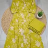 Cotton Floral Print Kurti Set with Pockets | Collar Neck A-Line Kurta with Pant - Image 5