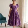 Designer Rangoli Silk Butterfly Sequin Work Gown | Ready to Wear Party Midi Dress (M-XXL) - Image 10