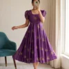 Designer Rangoli Silk Butterfly Sequin Work Gown | Ready to Wear Party Midi Dress (M-XXL) - Image 11
