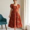 Designer Rangoli Silk Butterfly Sequin Work Gown | Ready to Wear Party Midi Dress (M-XXL) - Image 8