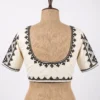 Hand Embroidered Cotton Saree Blouse | Front Hook Designer Blouse Online