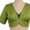 Indian Raw Silk Readymade Blouse for Saree | Bolero Jacket Front Keyhole Choli | Wedding Partywear Modern Ethnic Crop Top