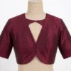 Indian Raw Silk Readymade Blouse for Saree | Bolero Jacket Front Keyhole Choli | Wedding Partywear Modern Ethnic Crop Top - Image 2