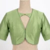 Indian Raw Silk Readymade Blouse for Saree | Bolero Jacket Front Keyhole Choli | Wedding Partywear Modern Ethnic Crop Top - Image 5