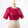 Indian Silk Readymade Saree Blouse | Peter Pan Collar Keyhole Back Choli | Vintage Style Wedding & Festive Partywear Crop Top