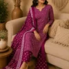 Jaipuri Bandhani Print Cotton Kurti Set with Pant & Dupatta | 3 Piece Suit