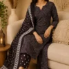 Jaipuri Bandhani Print Cotton Kurti Set with Pant & Dupatta | 3 Piece Suit - Image 8