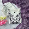 Off-White Khadi Cotton Embroidered Kurti Pant Set with Cotton Linen Bandhani Print Dupatta | Festive 3-Piece Suit Set (S to 3XL) - Image 3